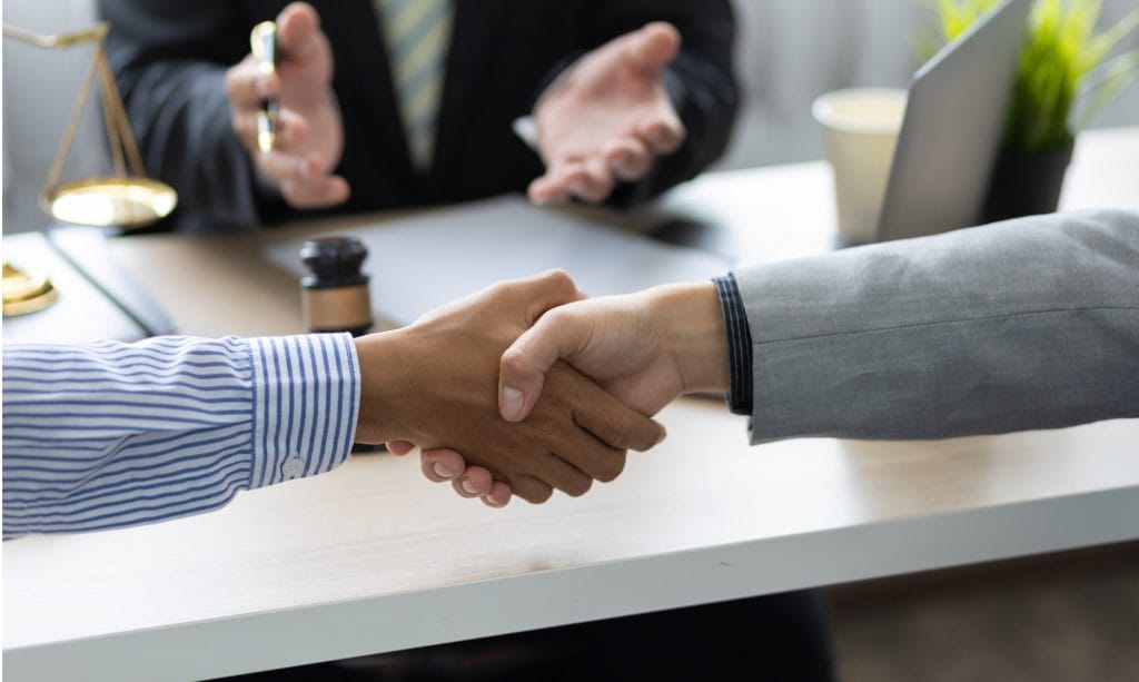 Shaking hands