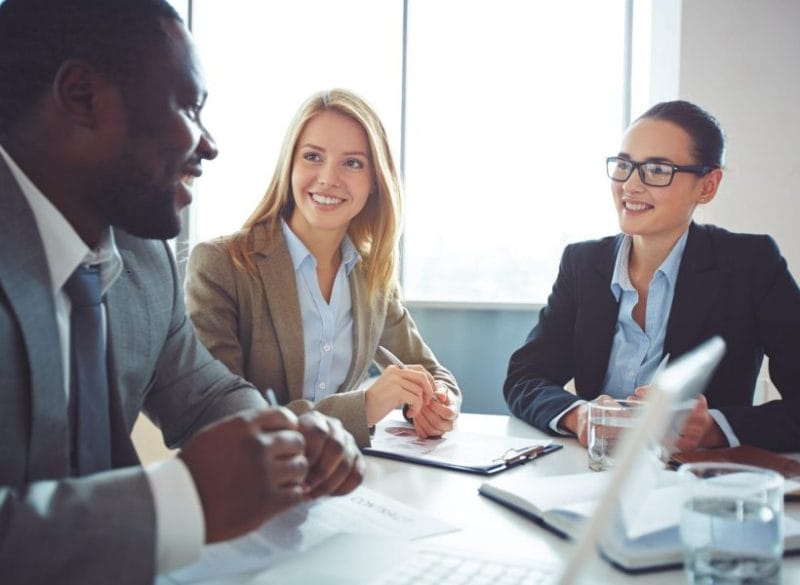 Solicitors at a meeting