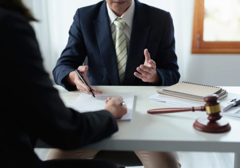 Consultation Solicitor giving advice to a client